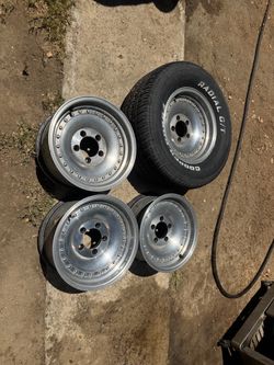 Centerline 15x7 aluminum rims 5x5 bolt pattern Chevy c1500 Silverado sierra suburban C10 OBS