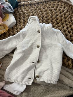 Old Navy White Coat 12-18 Months