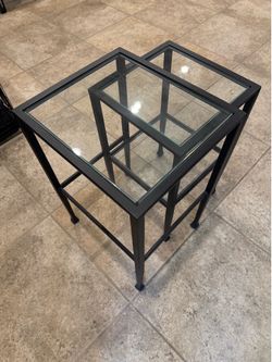 Tanner Collection (Pottery Barn) Rectangular Coffee and Nesting End Tables. ($1,300 MSRP)