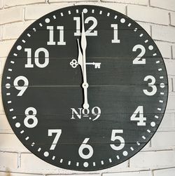 26” Distressed Wood Wall Clock