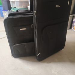 Luggage Set of 3 Black 