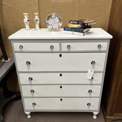 Grey & White 6 Drawer Dresser