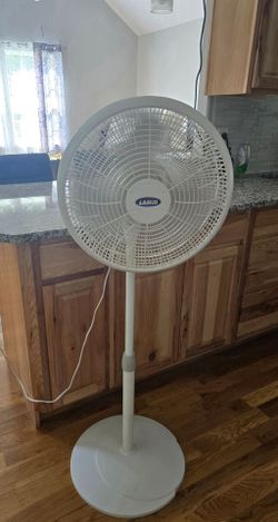 Lasko 54.5-in Indoor Oscillating Pedestal Fan in White