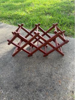 Vintage Accordion-Style Wine Rack - Used, Perfect for Shelves