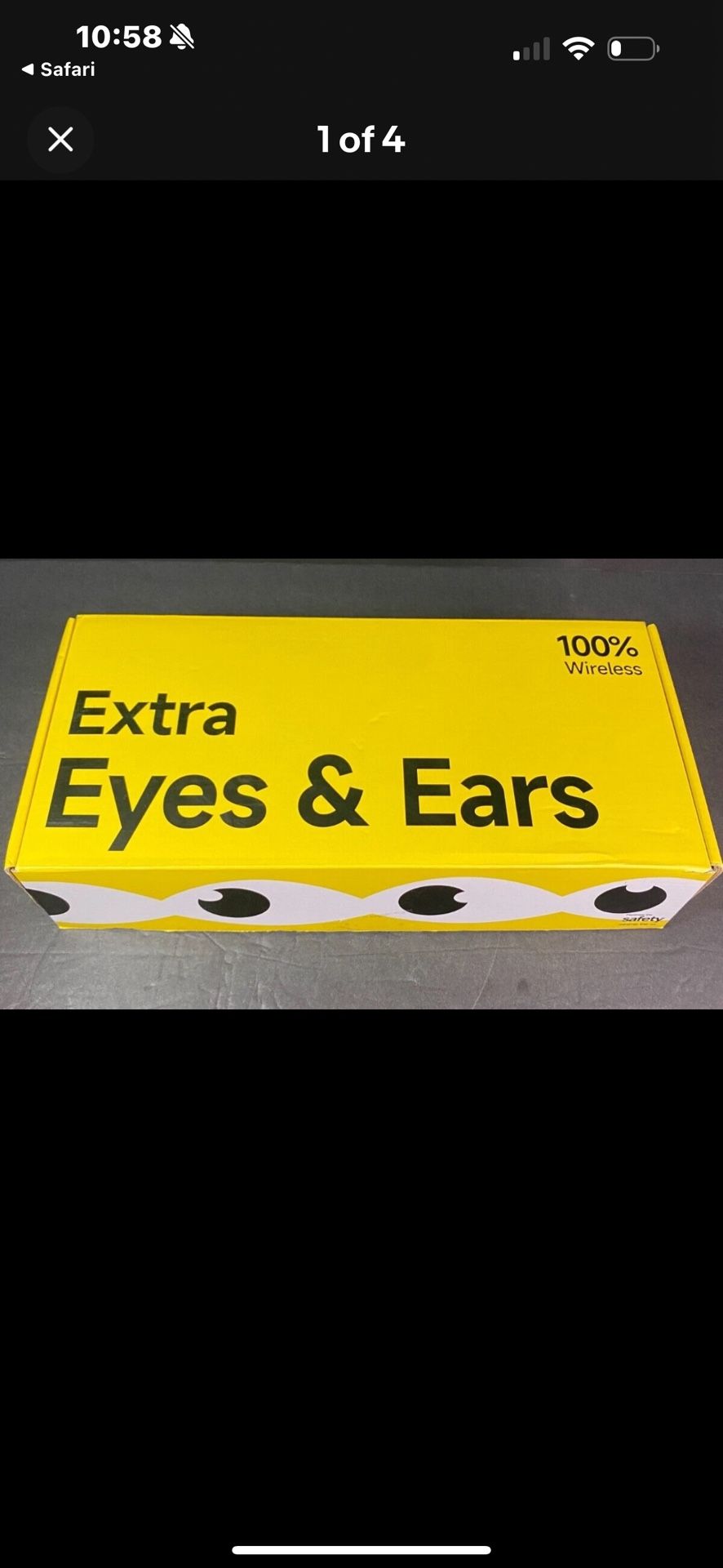 Set of 4 EXTRA EYES & EARS Wireless Outdoor 2K Security Camera System