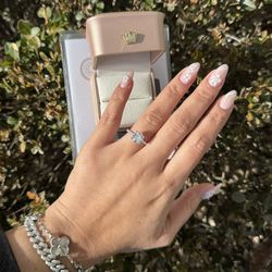 2ct round moissanite vvs1 engagement hidden halo ring 8
