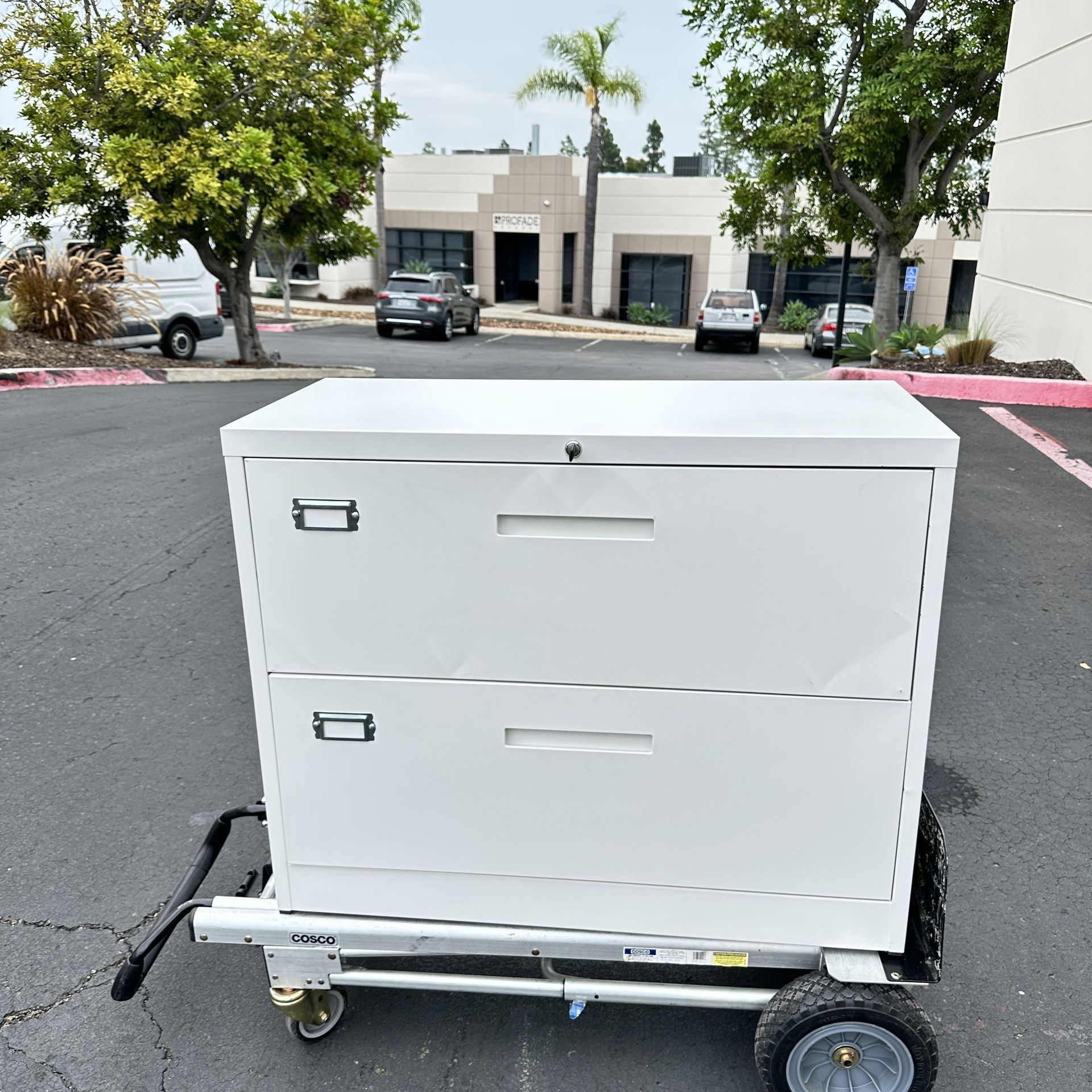 Cabinet with Lock, 2 Drawer Metal Filing Cabinet, Lateral Filing Cabinet 36” with Lock