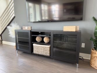 Black tv stand