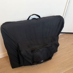 portable massage table with carry case and hot stones