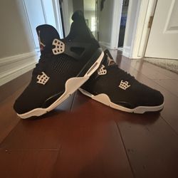 Black Canvas Jordan 4 Size 11 