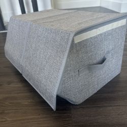 Fabric Storage Bins Dresser Cotton Cubby Containers 