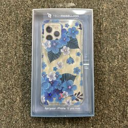 iPhone 12 Pro Max Blue Floral Case