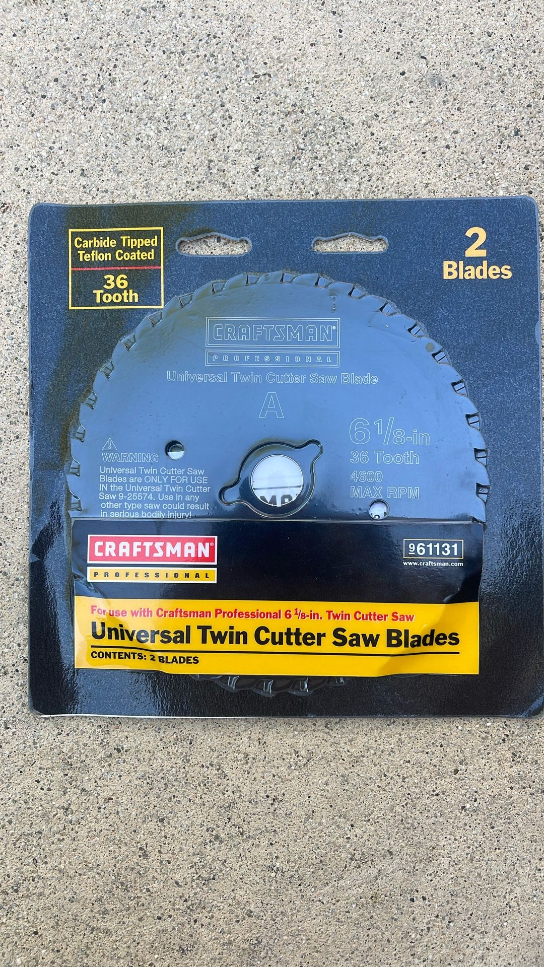 Universal Twin Cutter Sawblade Craftsman Two Pack 36 Tooth