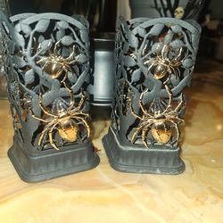 Bath & Body Works Halloween Spider Web Soap Holders – Set of 2 – One New/One Used – HTF