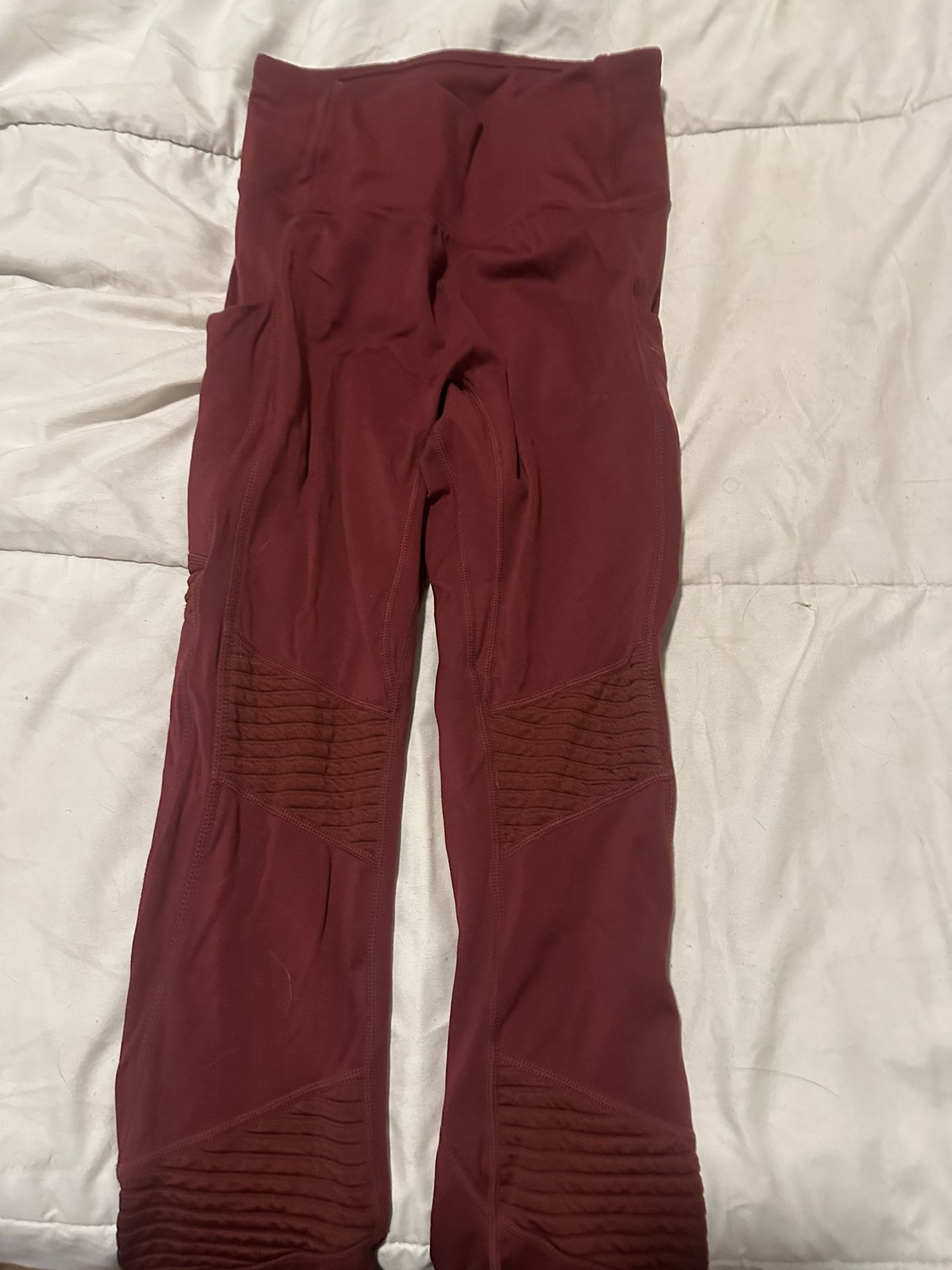 Red Leggings With Pockets