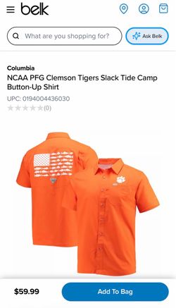 Columbia NCAA PFG Clemson Tigers Slack Tide Camp Button-Up Shirt