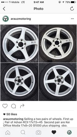 Advan racing and Kei office staggered jdm wheels and tires