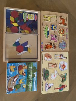 Wood Puzzles, Pattern Blocks and Boards