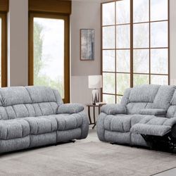 Upgrade Your Living Room With This Beautiful Comfortable 2 Piece Set (dual Reclining Sofa And dual Reclining Loveseat) Only $1398 For Both!!  