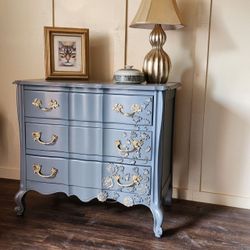 Accent Entryway table - Grey/Blue Metallic