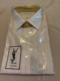 YVES SAINT LAURENT YSL MEN’S WEAR DRESS SHIRT  SZ 16.5/32-33 Never Opened
