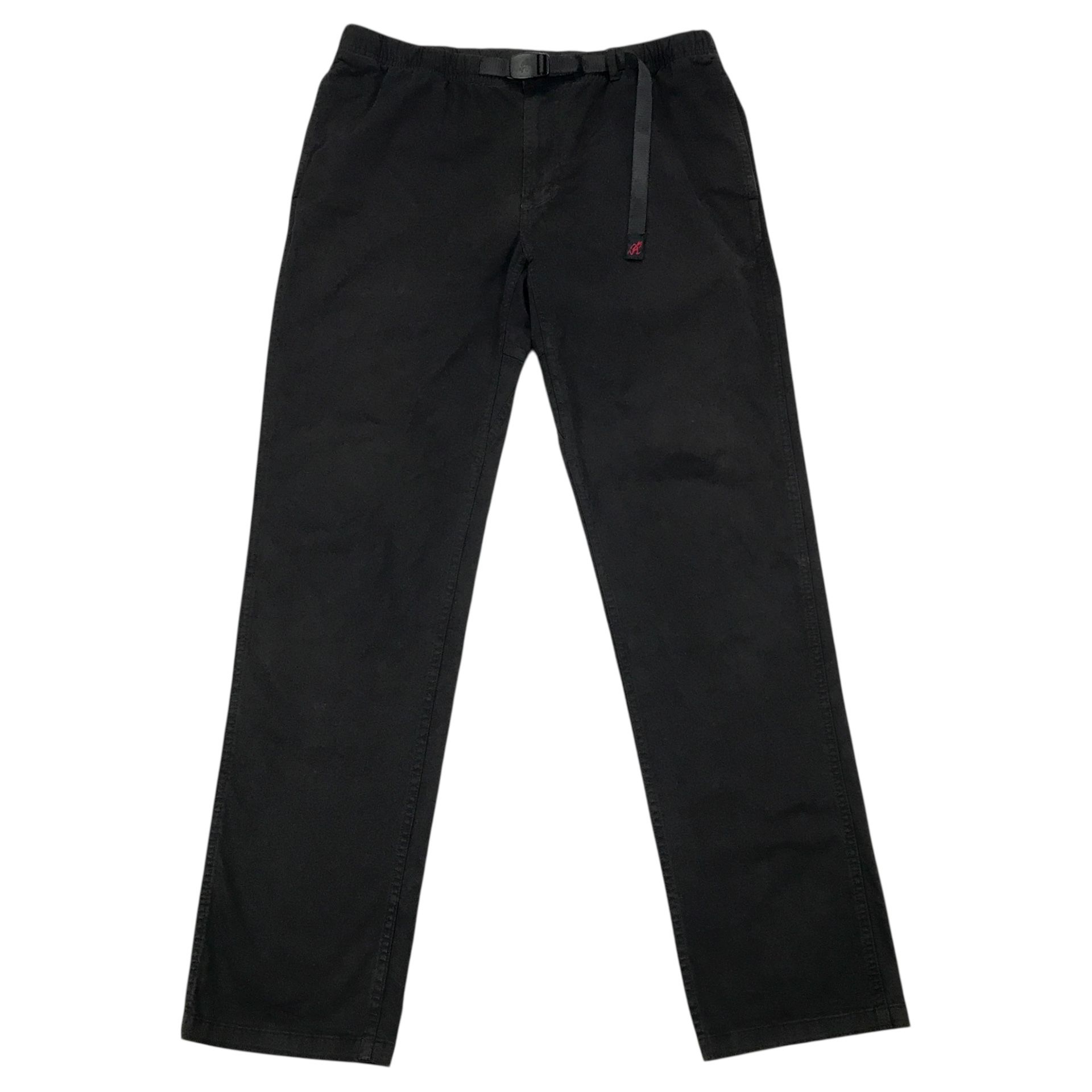 Gramicci NN Pants Mens Large L Black Belted Joggers Chino Relaxed Fit Hiking
