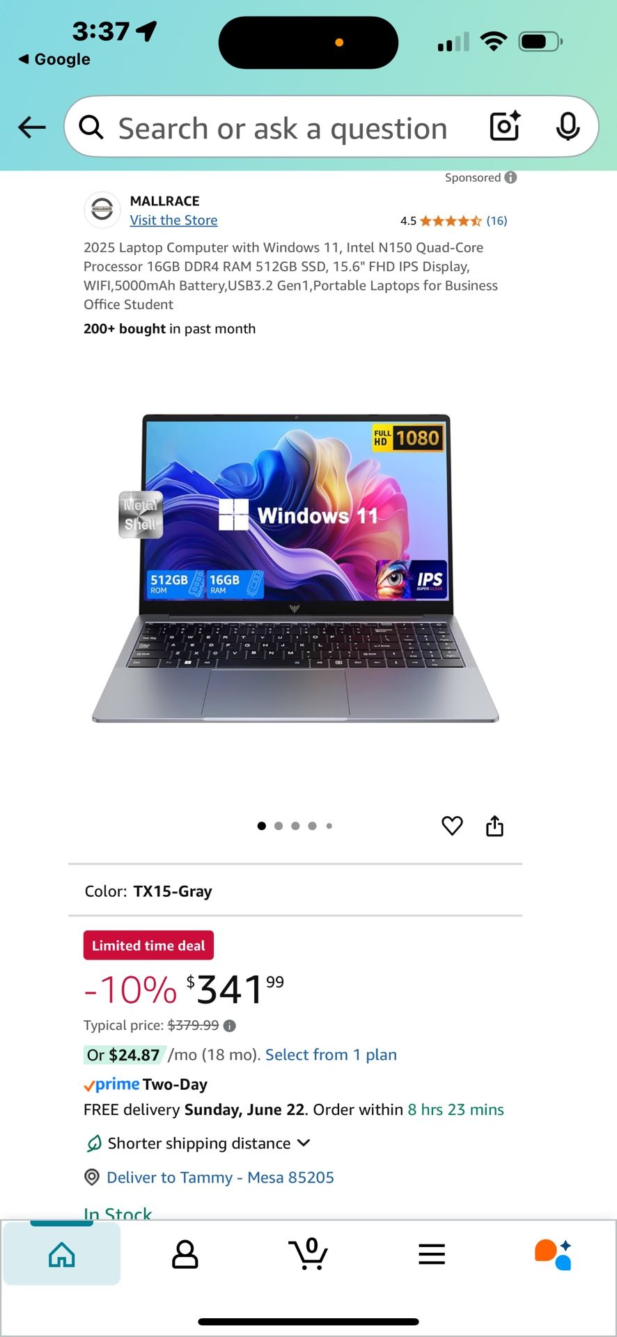2025 Mallrace TX15 Gaming Laptop