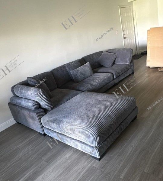 Grey Sectional Sofa 4 Segments NEW 138x90