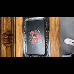 Floral Decorated Serving Tray