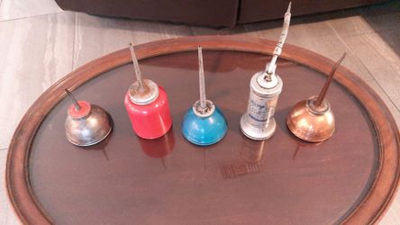 Vintage Oil Cans Set of 5