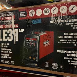 LINCOLN WELDER  LE31 MULTI PROCESS (STICK/MIG/TIG) $749