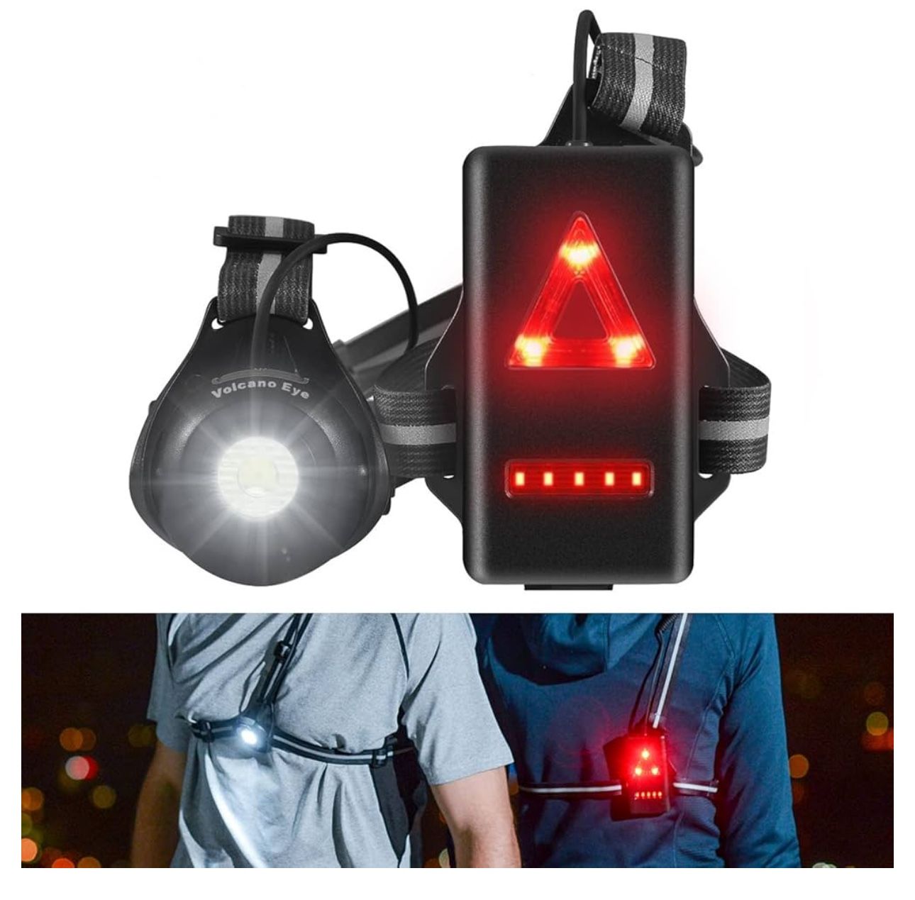 Volcano Eye, Over The Shoulder Light Harness for Runners, Joggers, Hikers, Cyclists, Camping