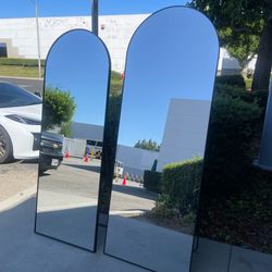 65 x 24 Full Length Arch Mirror with Stand 65x24