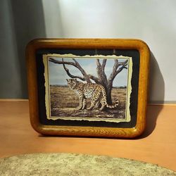 Cheetah – Framed Print Wall Art – Beige