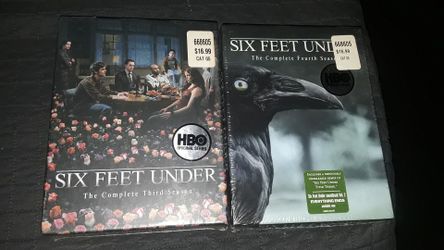 "Six feet Under" HBOs hit show. DVDs 3rd and the 4th season sealed never opened perfect condition.