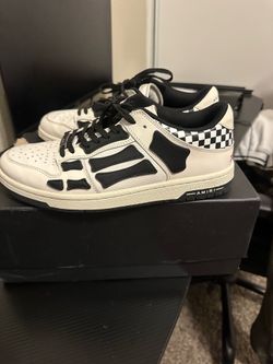 Size 10 Amiri Men's Checkered Skeleton Low top sneakers
