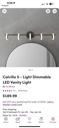 Dimmable Led Vanity Light