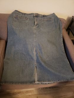 Plus Size Jean Skirt