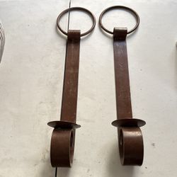 Real Iron Candle Holders