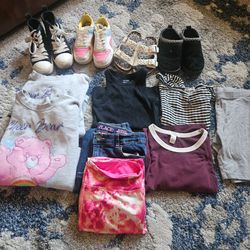 Girls clothes and shoes bundle size 8-12