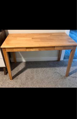 Solid wood table with drawer