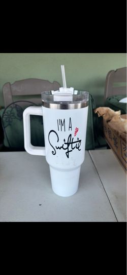 I'm A SWIFTIE 40OZ Stanley Style Tumbler with Straw Lid Stainless Steel