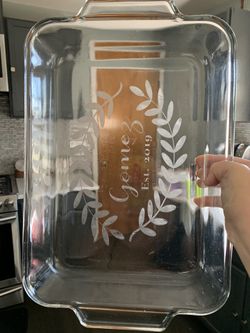 Etched glass personalized