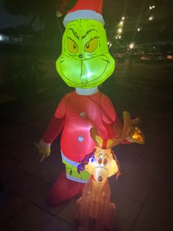 Christmas 6FT Grinch and Max Airblown Inflatable