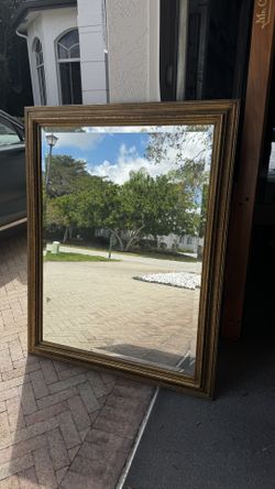 Large Gold Framed Wall Mirror