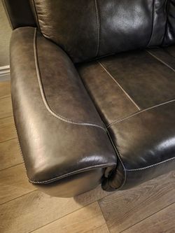 Real Leather Couch & Chair