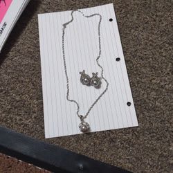 Matching Necklace &Stud Earrings