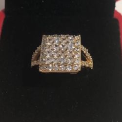 SQUARE CRYSTAL RING 