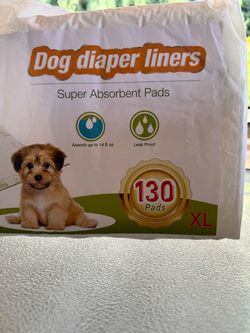 Dog Diaper Liners XL Super Absorbent Pads 130 Count