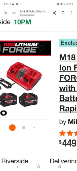 Milwaukee M18 REDLITHIUM FORGE Battery & Charger Kit
